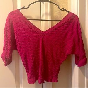 Pink crop top from Topshop. Such a great, warm color for spring/summer!